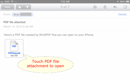 how to send email as pdf on ipad