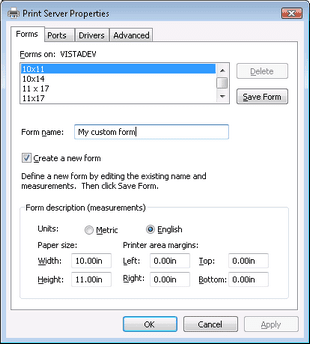 How To Create A Custom Paper Size In Windows Vista