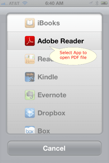 List of iPhone apps that can open PDF files