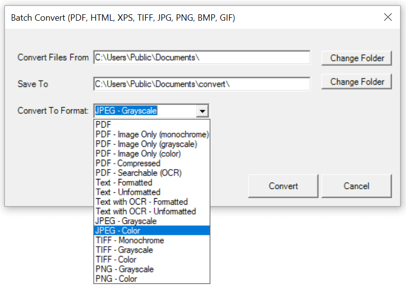 Win2PDF Desktop - Batch Convert TIFF to JPG