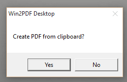Win2PDF Desktop - Create PDF from clipboard
