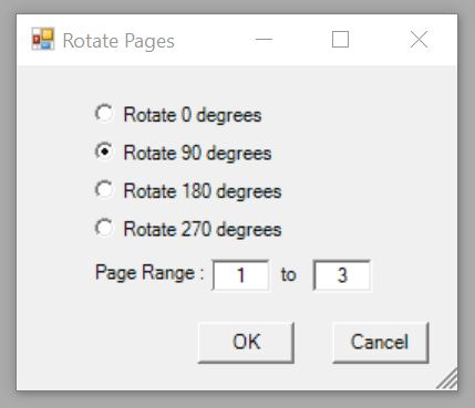 Win2PDF Desktop - Rotate Pages
